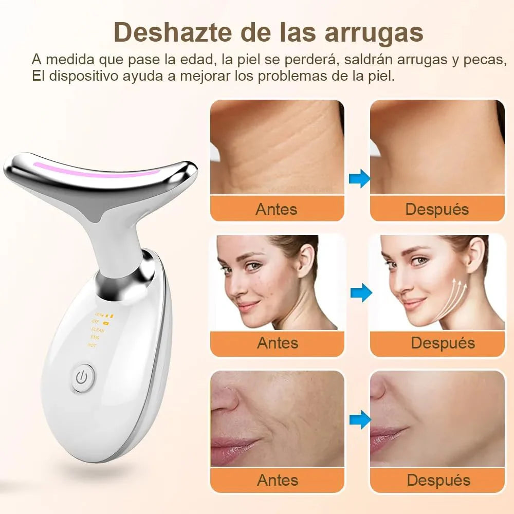 RejuveLight Pro Masajeador antiarrugas y antiacné para rostro y cuello